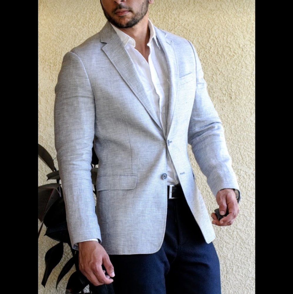 Banana Republic slim linen blazer 38R